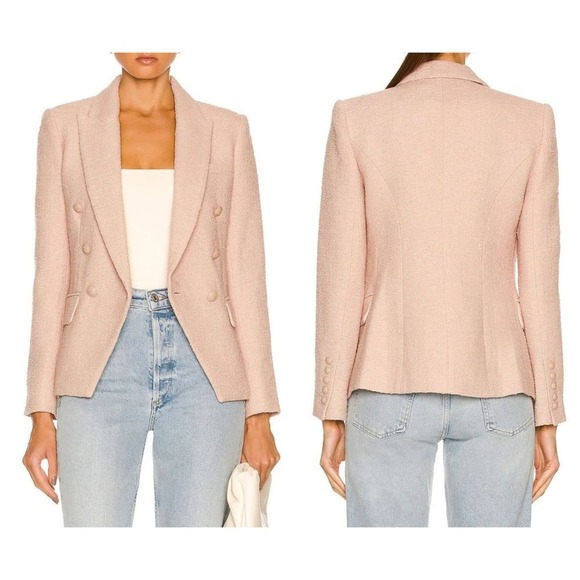 L'AGENCE Kenzie Tweed Blazer Petal - Picture 11 of 11